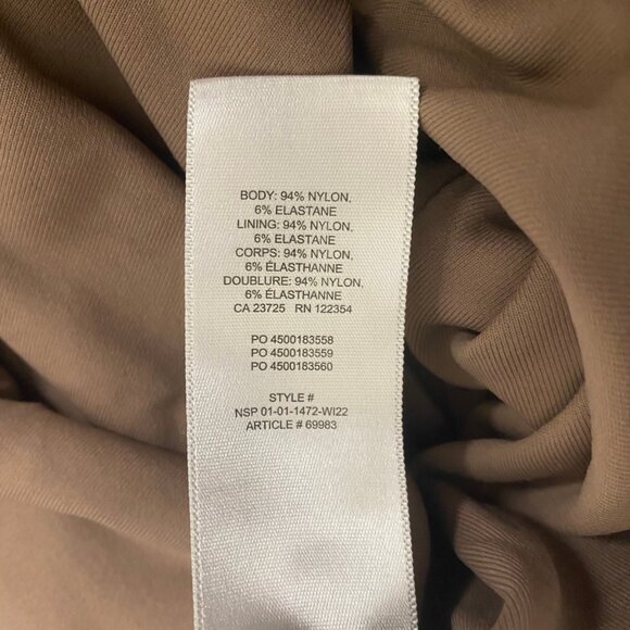 Babaton (Aritzia) Square Neck Bodysuit – Taupe Brown – Size M - Picture 6 of 6